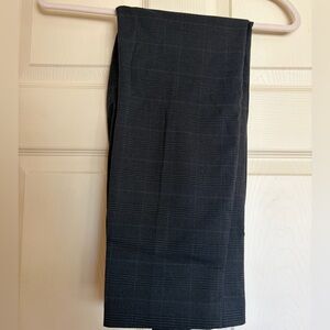 H&M Black Plaid Work Trousers